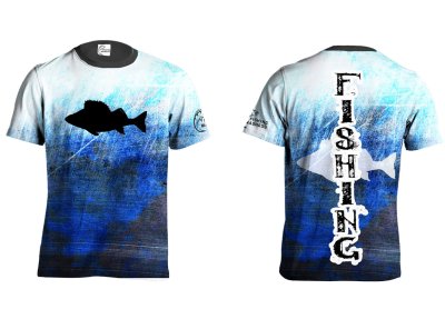 KOSZULKA TSHIRT FISHING - PERCH (blue)